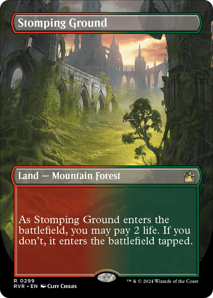 Stomping Ground (Borderless) [Ravnica Remastered] | Gate City Games LLC