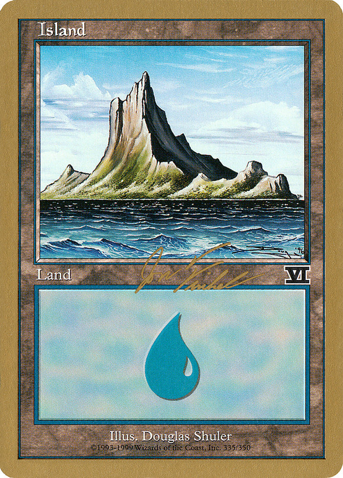 Island (jf335) (Jon Finkel) [World Championship Decks 2000] | Gate City Games LLC