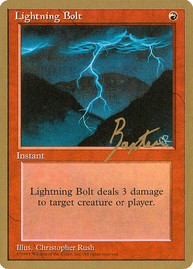 Lightning Bolt (George Baxter) [Pro Tour Collector Set] | Gate City Games LLC