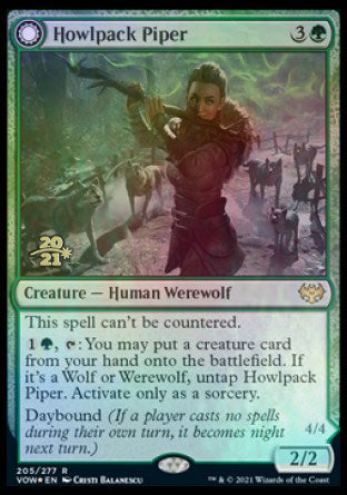 Howlpack Piper // Wildsong Howler [Innistrad: Crimson Vow Prerelease Promos] | Gate City Games LLC