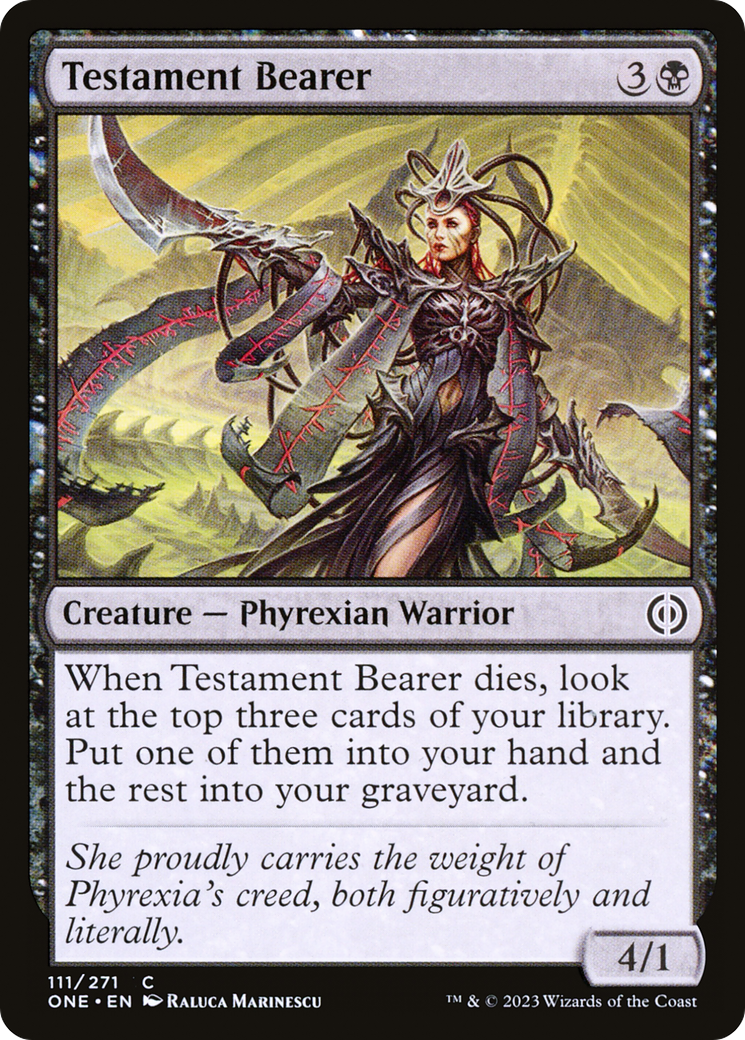 Testament Bearer [Phyrexia: All Will Be One] | Gate City Games LLC