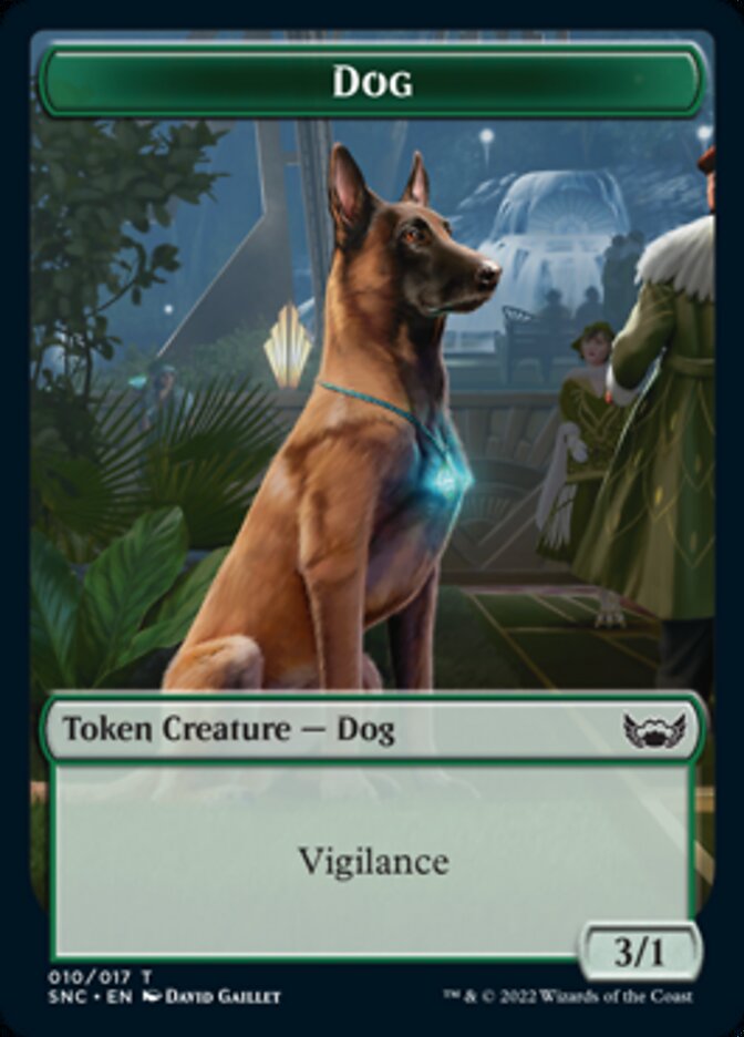 Ogre Warrior // Dog Double-sided Token [Streets of New Capenna Tokens] | Gate City Games LLC
