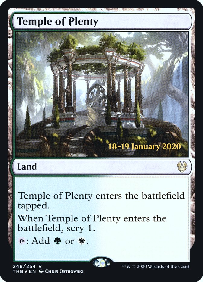 Temple of Plenty [Theros Beyond Death Prerelease Promos] | Gate City Games LLC