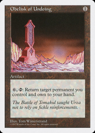 Obelisk of Undoing [Fifth Edition] | Gate City Games LLC