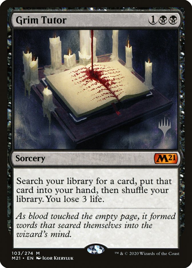 Grim Tutor (Promo Pack) [Core Set 2021 Promos] | Gate City Games LLC