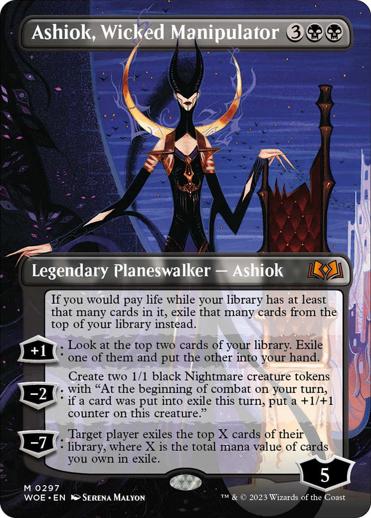 Ashiok, Wicked Manipulator (Borderless Alternate Art) [Wilds of Eldraine] | Gate City Games LLC