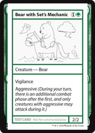 Bear with Set's Mechanic (2021 Edition) [Mystery Booster Playtest Cards] | Gate City Games LLC