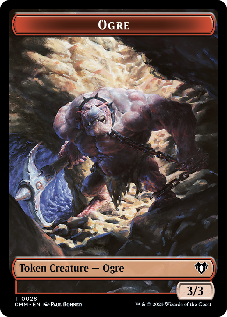 Treasure // Ogre Double-Sided Token [Commander Masters Tokens] | Gate City Games LLC