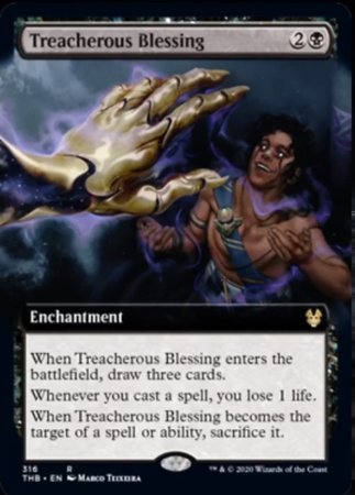 Treacherous Blessing (Extended Art) [Theros Beyond Death] | Gate City Games LLC