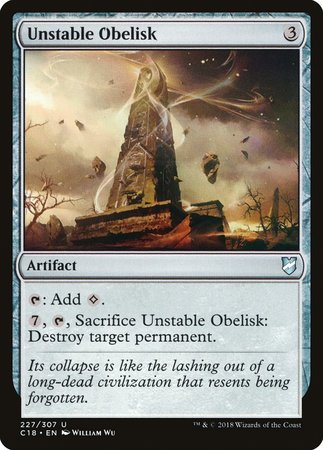 Unstable Obelisk [Commander 2018] | Gate City Games LLC