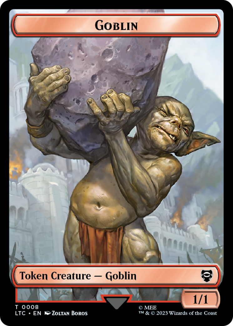 Goblin // Wraith Double-Sided Token [The Lord of the Rings: Tales of Middle-Earth Commander Tokens] | Gate City Games LLC