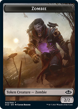 Snake // Zombie Double-sided Token [Commander Collection: Black Tokens] | Gate City Games LLC