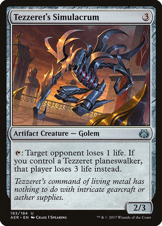 Tezzeret's Simulacrum [Aether Revolt] | Gate City Games LLC