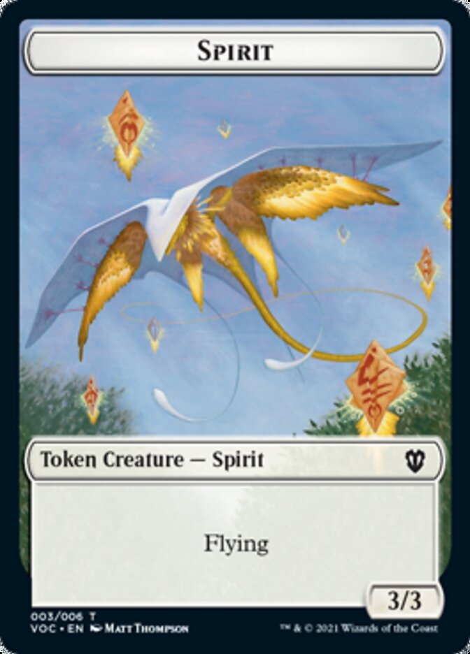 Spirit (003) // Thopter Double-sided Token [Innistrad: Crimson Vow Commander Tokens] | Gate City Games LLC