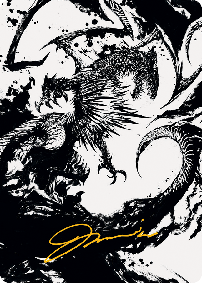Skithiryx, the Blight Dragon Art Card (Gold-Stamped Signature) [March of the Machine Art Series] | Gate City Games LLC