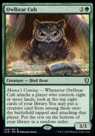 Owlbear Cub [Commander Legends: Battle for Baldur's Gate] | Gate City Games LLC
