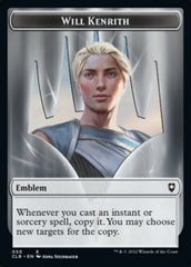 Will Kenrith Emblem // Copy Double-sided Token [Commander Legends: Battle for Baldur's Gate Tokens] | Gate City Games LLC