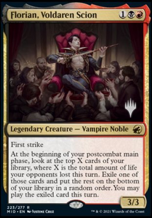 Florian, Voldaren Scion (Promo Pack) [Innistrad: Midnight Hunt Promos] | Gate City Games LLC