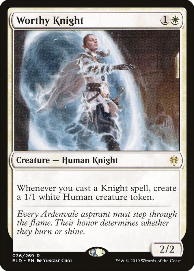 Worthy Knight (Promo Pack) [Throne of Eldraine Promos] | Gate City Games LLC