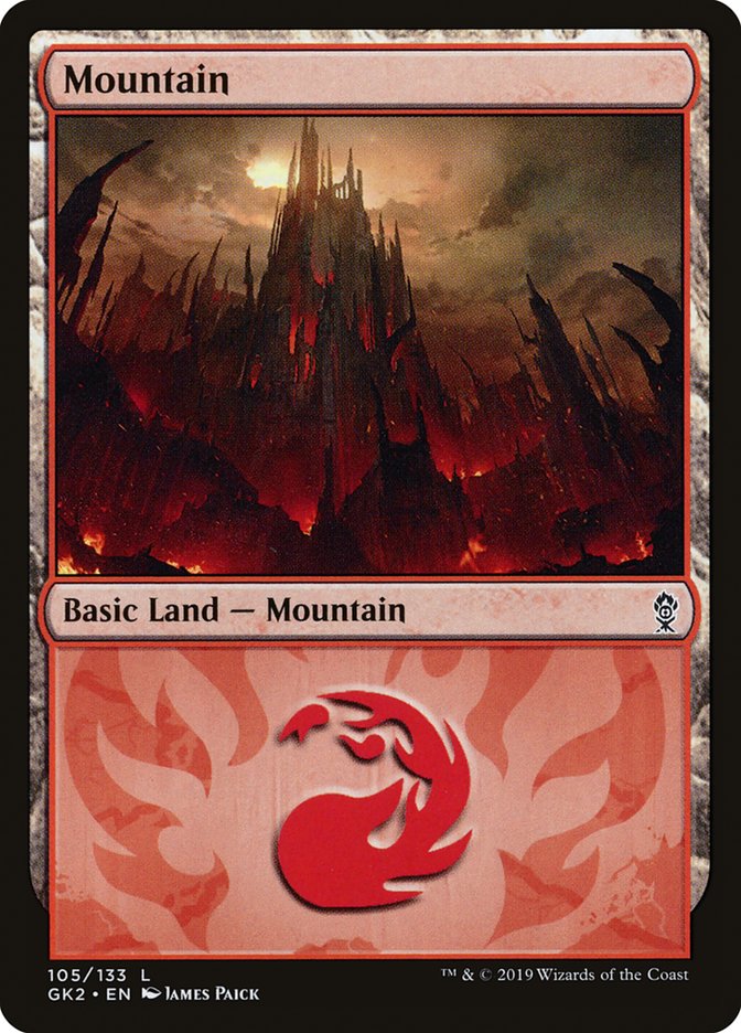 Mountain (105) [Ravnica Allegiance Guild Kit] | Gate City Games LLC