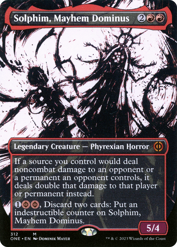 Solphim, Mayhem Dominus (Borderless Ichor) [Phyrexia: All Will Be One] | Gate City Games LLC