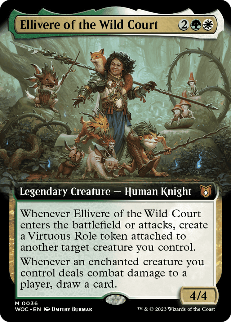 Ellivere of the Wild Court (Extended Art) [Wilds of Eldraine Commander] | Gate City Games LLC