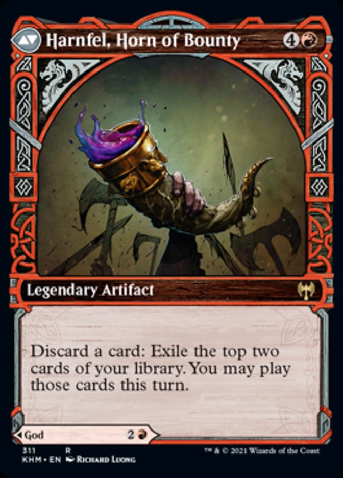 Birgi, God of Storytelling // Harnfel, Horn of Bounty (Showcase) [Kaldheim] | Gate City Games LLC