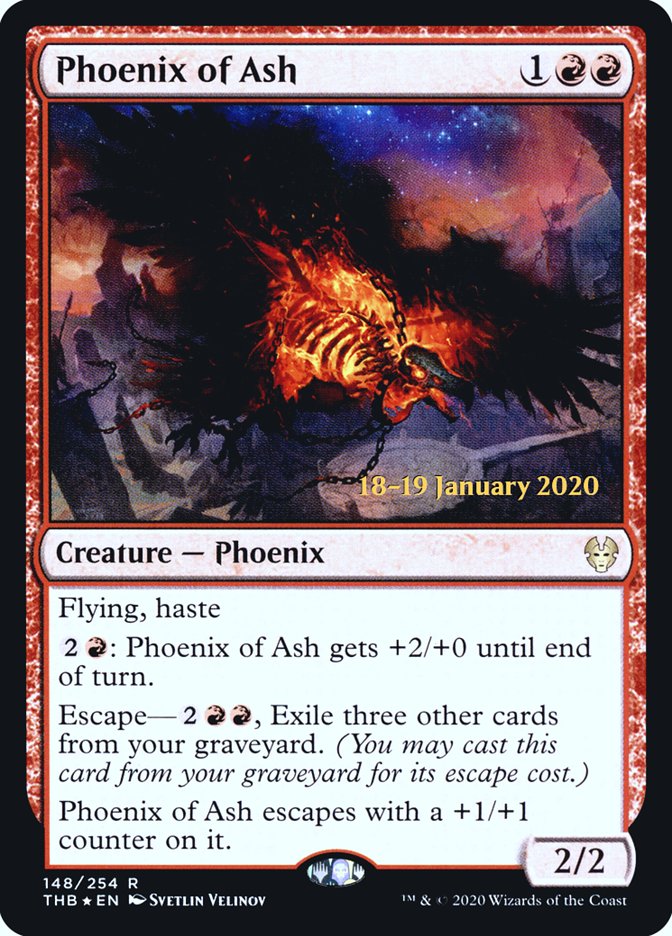 Phoenix of Ash [Theros Beyond Death Prerelease Promos] | Gate City Games LLC