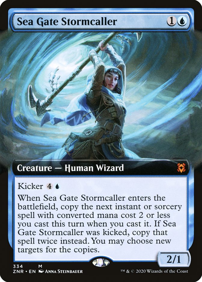 Sea Gate Stormcaller (Extended Art) [Zendikar Rising] | Gate City Games LLC