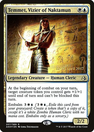Temmet, Vizier of Naktamun [Amonkhet Promos] | Gate City Games LLC