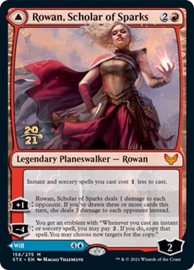 Rowan, Scholar of Sparks // Will, Scholar of Frost [Strixhaven: School of Mages Prerelease Promos] | Gate City Games LLC