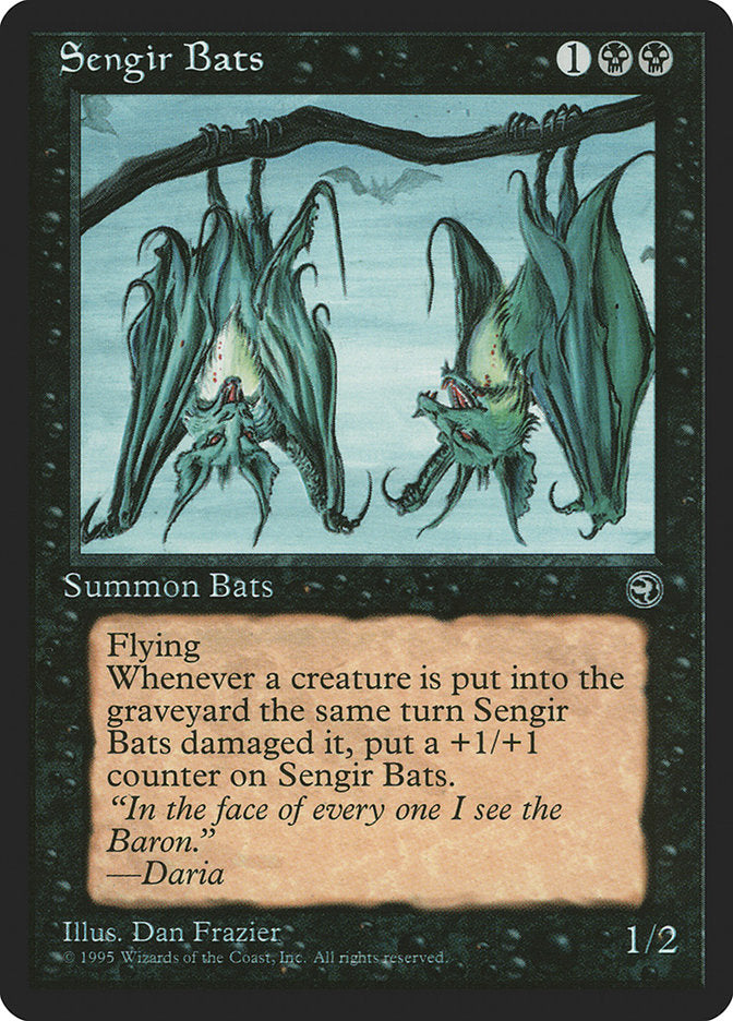 Sengir Bats (Daria Flavor Text) [Homelands] | Gate City Games LLC