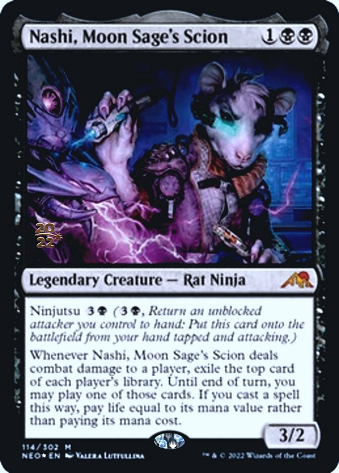 Nashi, Moon Sage's Scion [Kamigawa: Neon Dynasty Prerelease Promos] | Gate City Games LLC