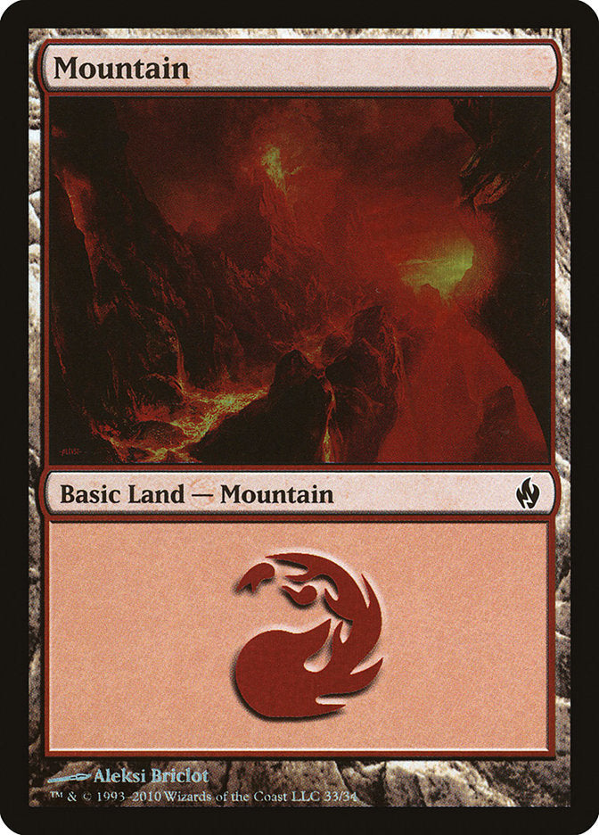 Mountain (33) [Premium Deck Series: Fire and Lightning] | Gate City Games LLC