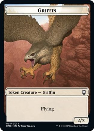 Zombie Knight // Griffin Double-sided Token [Dominaria United Commander Tokens] | Gate City Games LLC