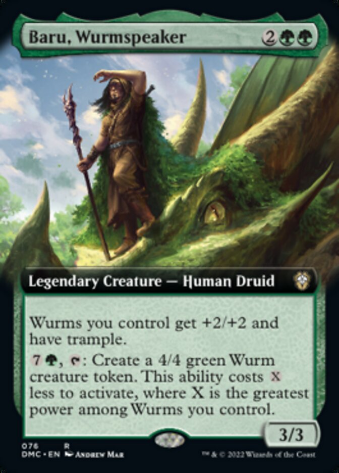 Baru, Wurmspeaker (Extended Art) [Dominaria United Commander] | Gate City Games LLC