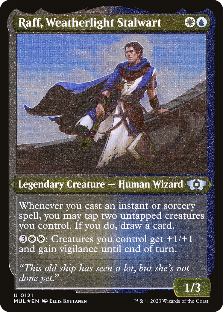 Raff, Weatherlight Stalwart (Foil Etched) [Multiverse Legends] | Gate City Games LLC