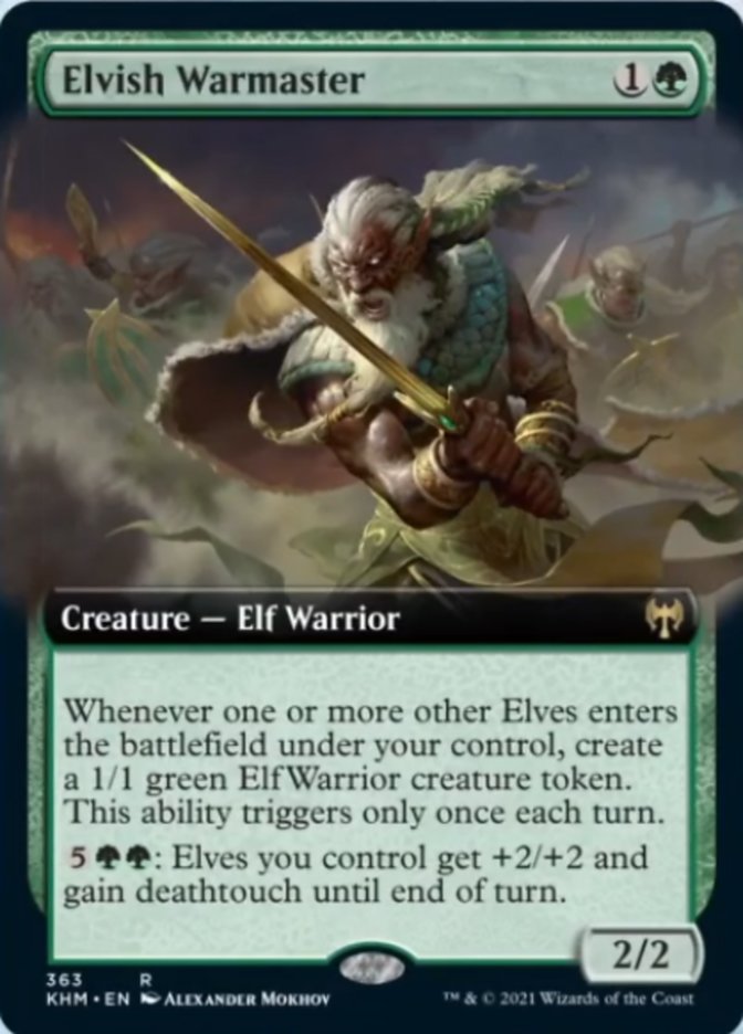 Elvish Warmaster (Extended Art) [Kaldheim] | Gate City Games LLC