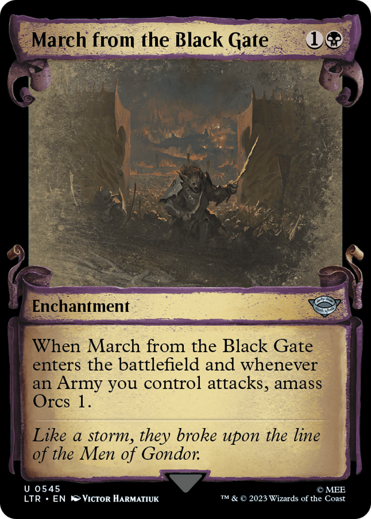 March from the Black Gate [The Lord of the Rings: Tales of Middle-Earth Showcase Scrolls] | Gate City Games LLC