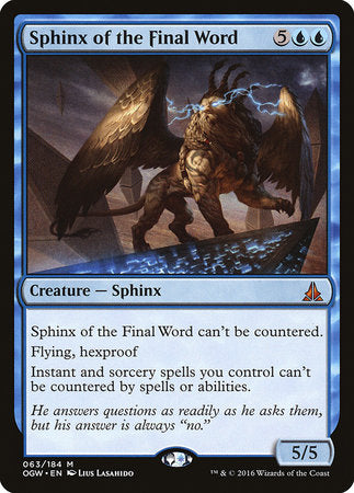 Sphinx of the Final Word [Oath of the Gatewatch] | Gate City Games LLC