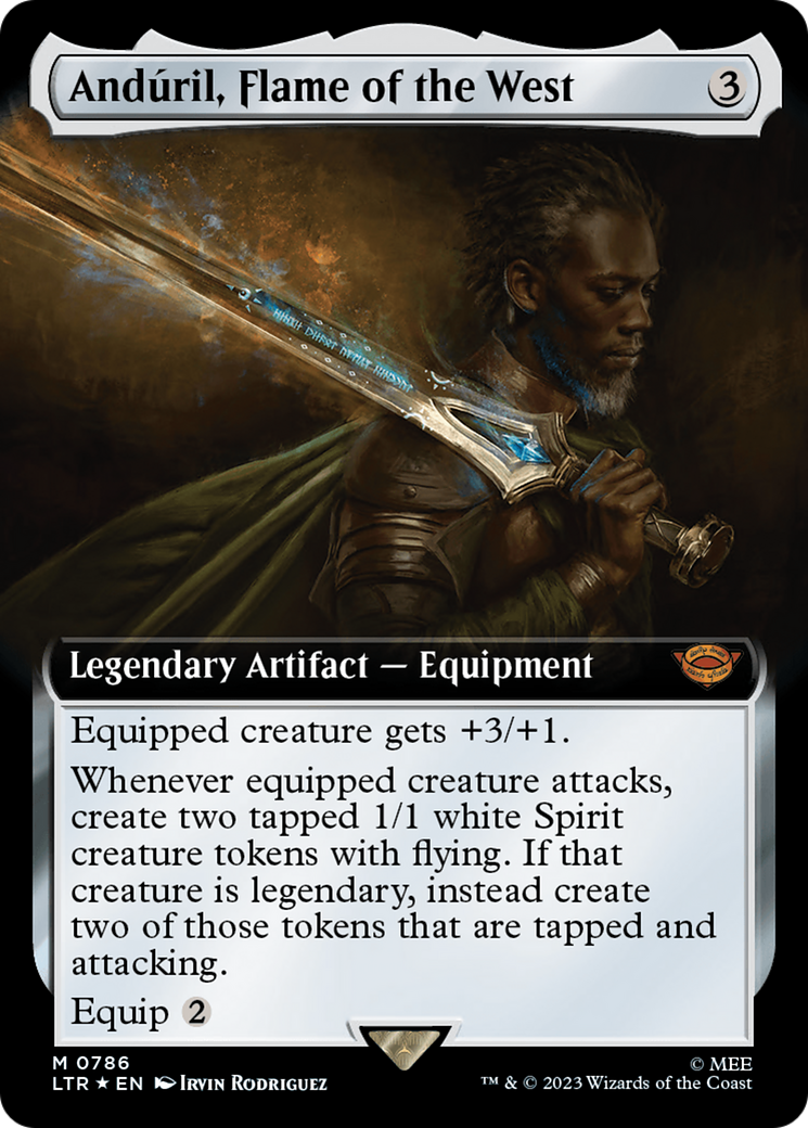 Anduril, Flame of the West (Extended Art) (Surge Foil) [The Lord of the Rings: Tales of Middle-Earth] | Gate City Games LLC