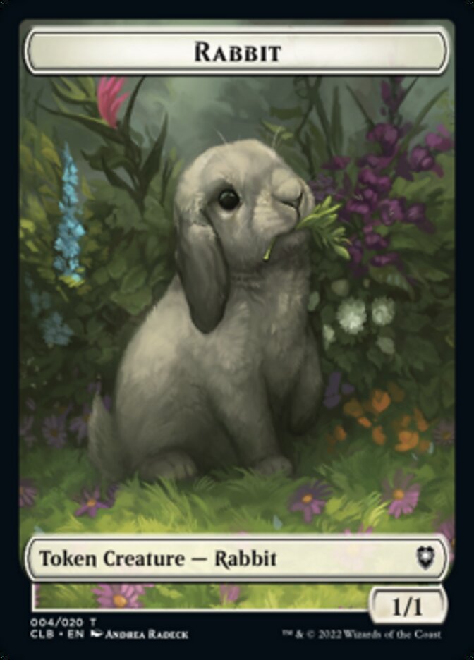 Rabbit Token [Commander Legends: Battle for Baldur's Gate Tokens] | Gate City Games LLC