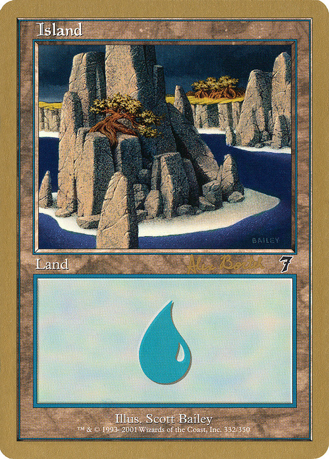 Island (ab332) (Alex Borteh) [World Championship Decks 2001] | Gate City Games LLC