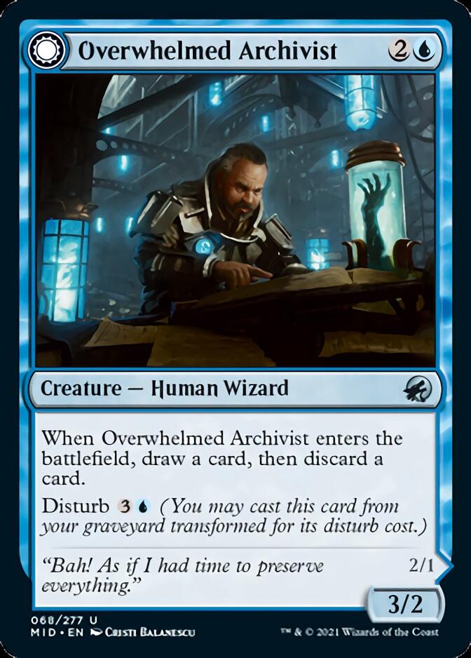 Overwhelmed Archivist // Archive Haunt [Innistrad: Midnight Hunt] | Gate City Games LLC