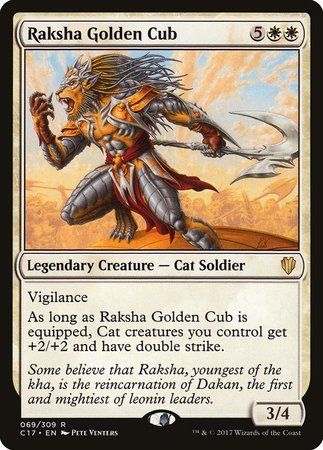 Raksha Golden Cub [Commander 2017] | Gate City Games LLC