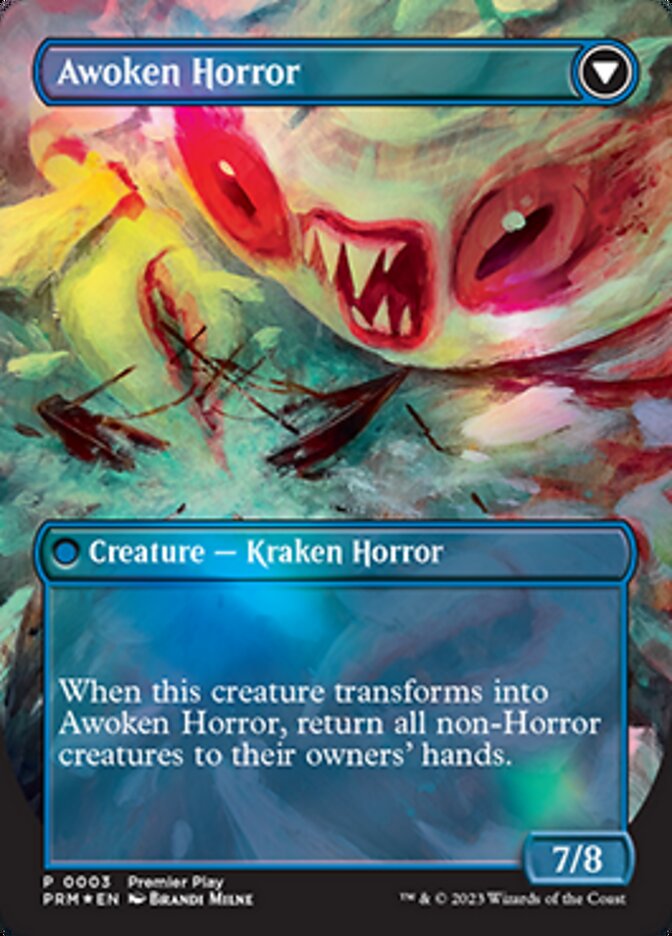 Thing in the Ice // Awoken Horror (Borderless Alternate Art) [Regional Championship Qualifiers 2023] | Gate City Games LLC