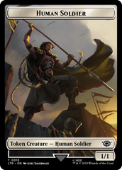 Human Soldier (0015) // Food (0024) Double-Sided Token (Surge Foil) [The Lord of the Rings: Tales of Middle-Earth Tokens] | Gate City Games LLC