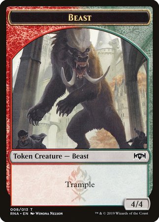 Beast Token [Ravnica Allegiance Tokens] | Gate City Games LLC