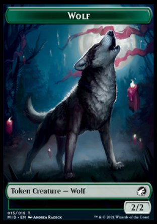 Wolf // Elemental Double-sided Token [Innistrad: Midnight Hunt Tokens] | Gate City Games LLC