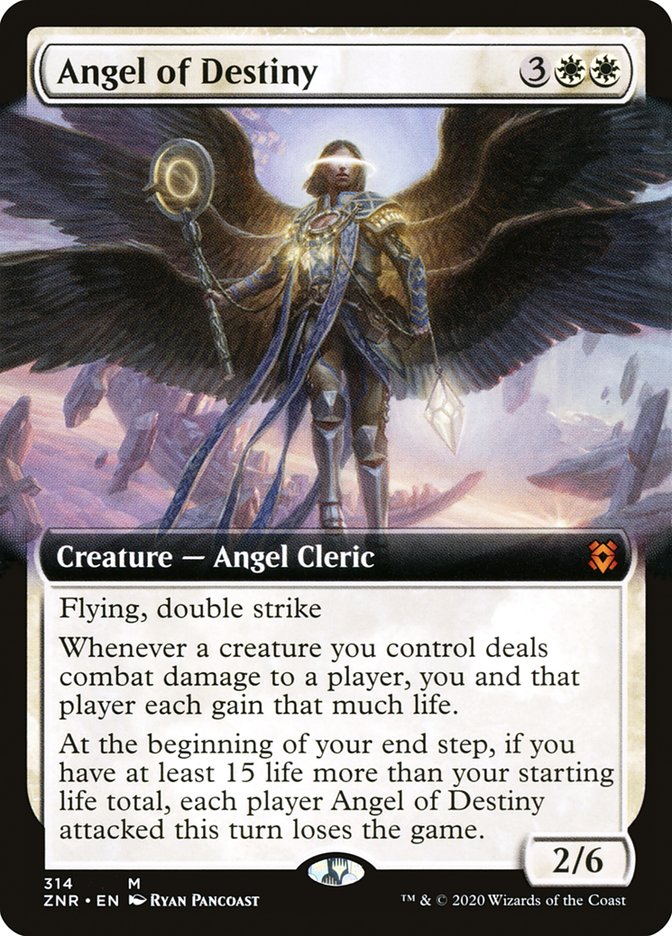 Angel of Destiny (Extended Art) [Zendikar Rising] | Gate City Games LLC